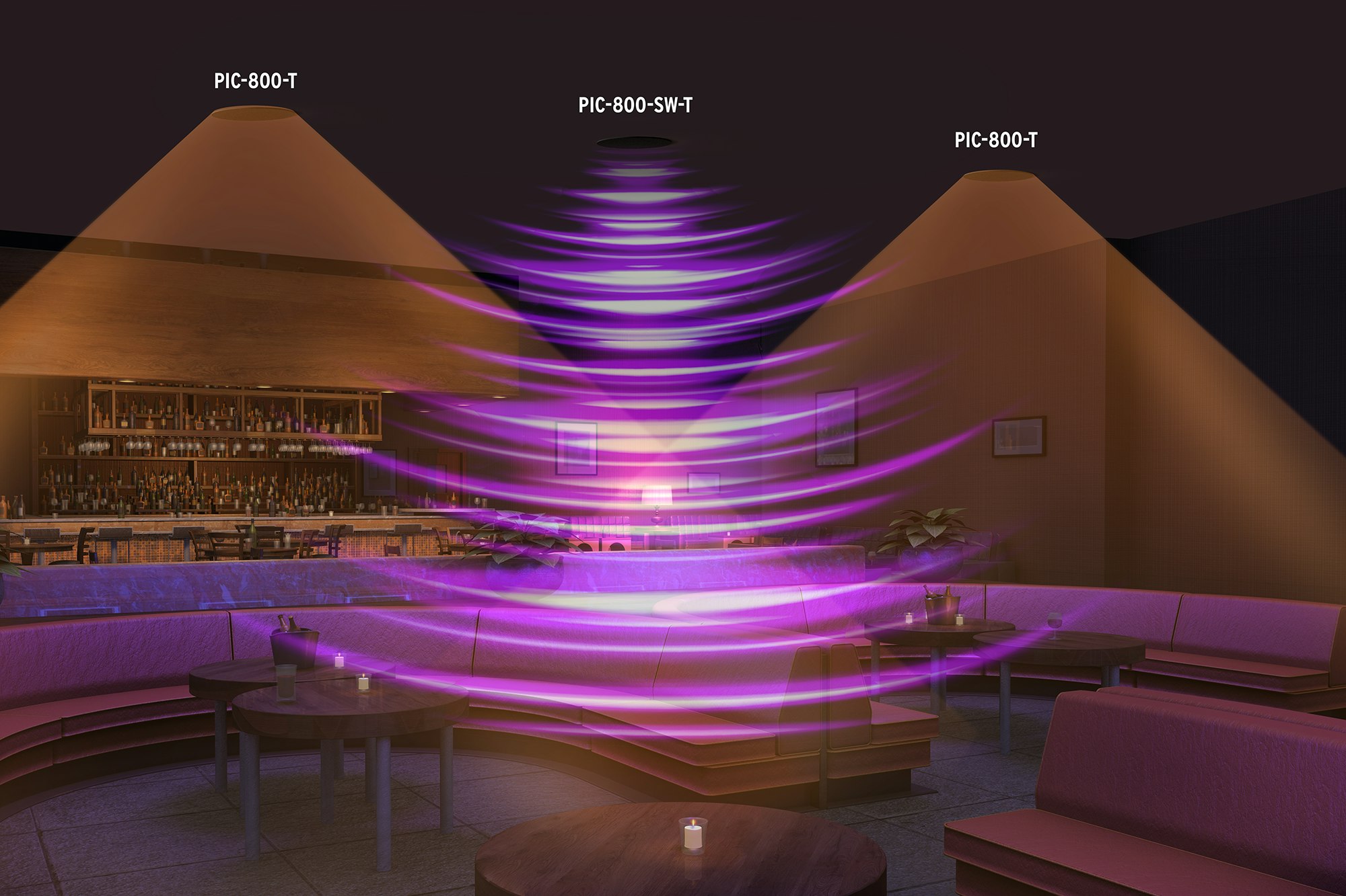 PIC 800 T PIC 800 SW T Dispersion Overlay in Restaurant 2000x1333